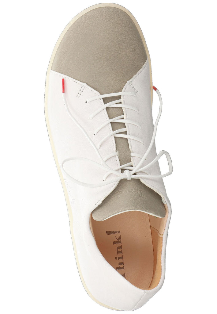 Think! Halbschuhe Leder Weiß Kombi