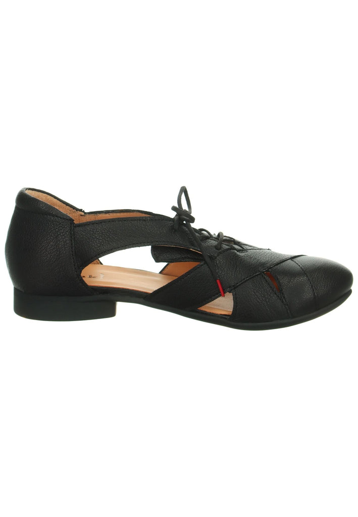 Think! Halbschuhe Nappaleder Schwarz/Schwarz