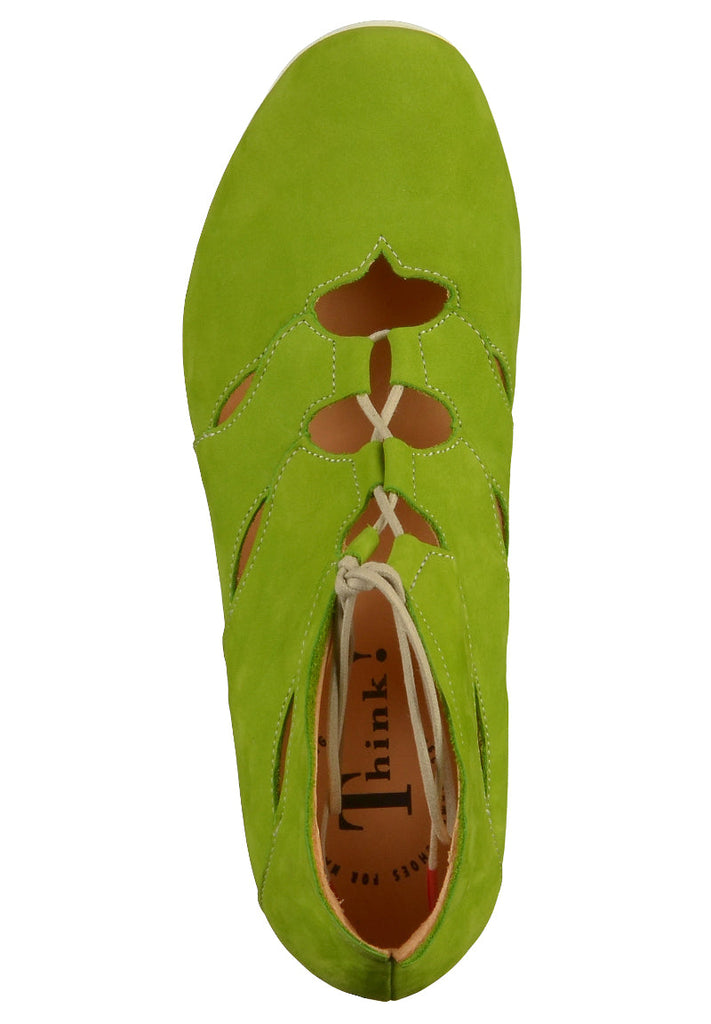 Think! Halbschuhe Nubukleder Grün