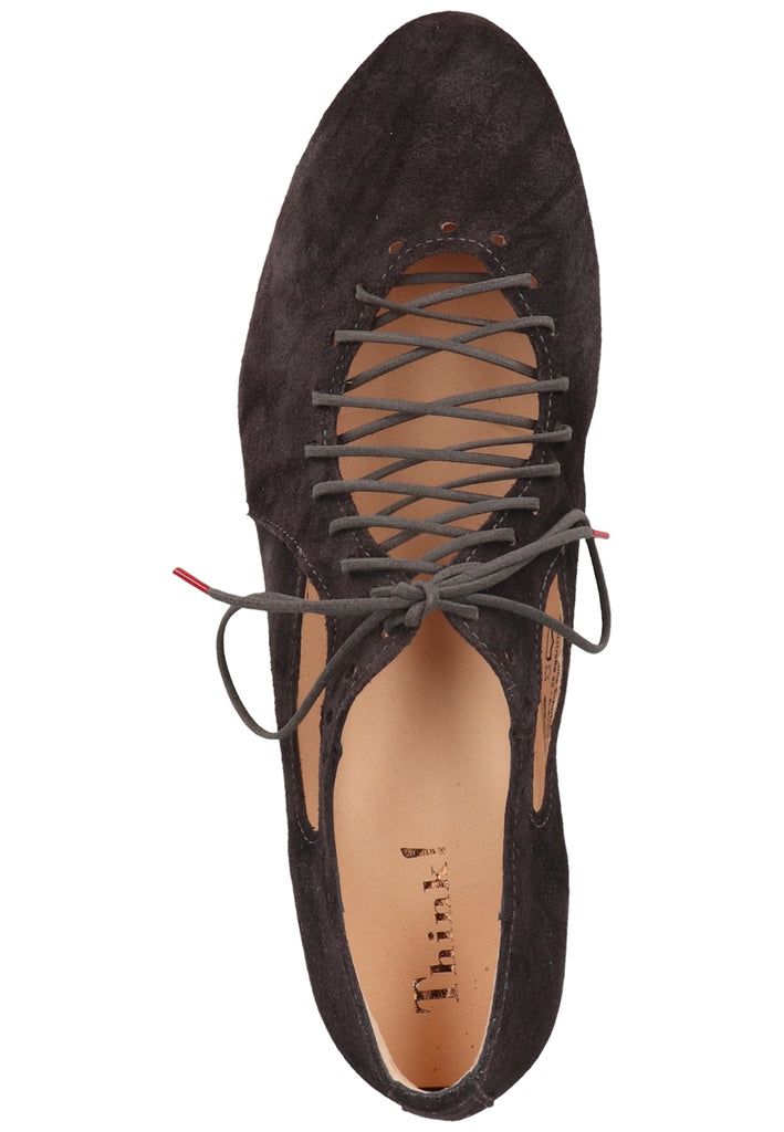 Think! Halbschuhe Veloursleder Grau