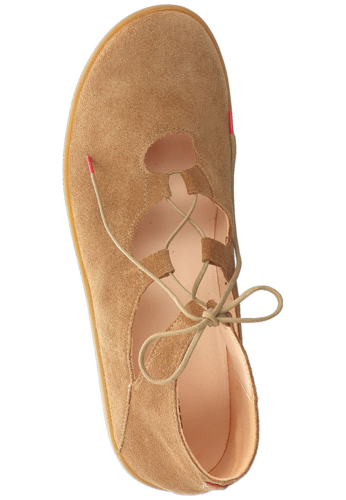 Think! Halbschuhe Veloursleder Mittelbraun