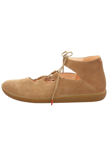 Think! Halbschuhe Veloursleder Mittelbraun