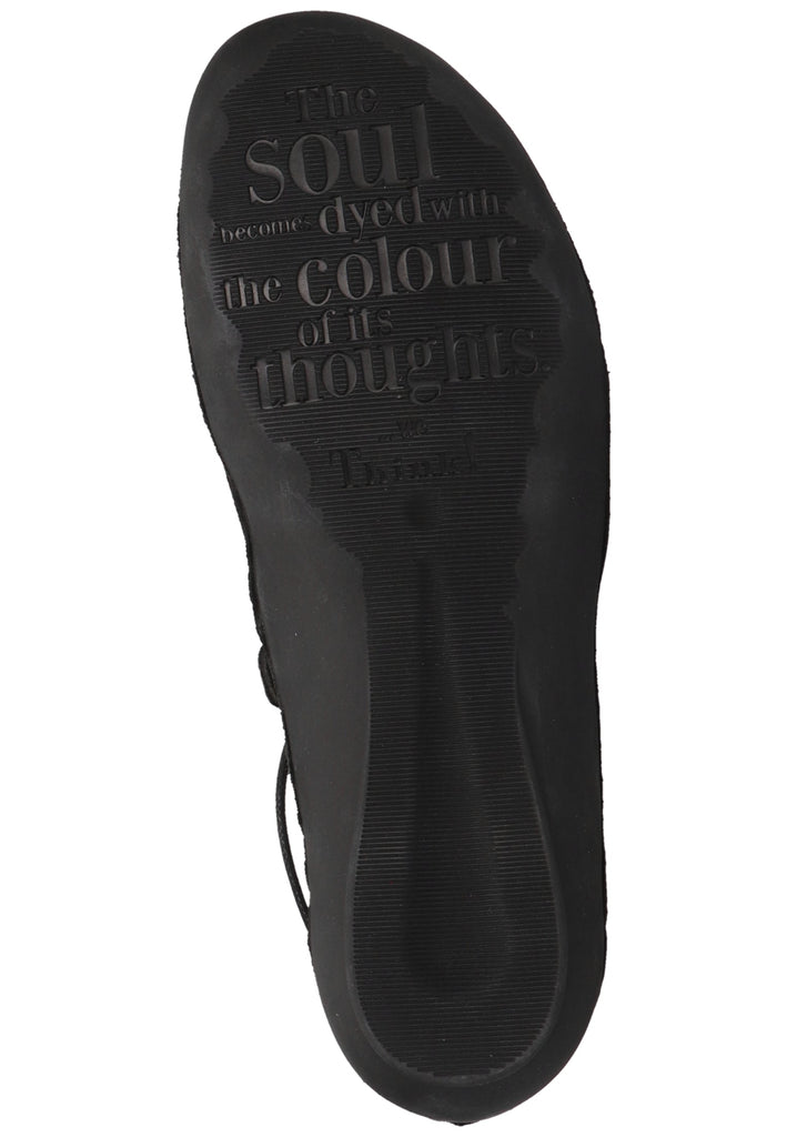 Think! Halbschuhe Veloursleder Schwarz