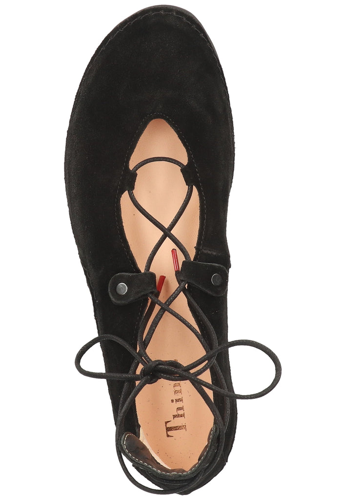 Think! Halbschuhe Veloursleder Schwarz