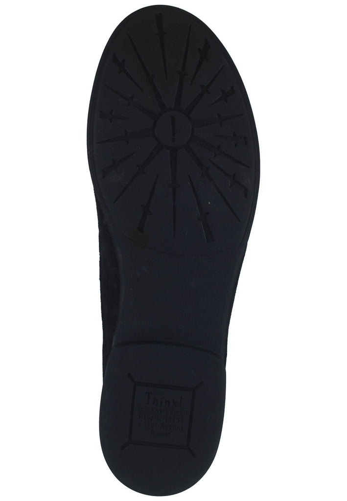 Think! Halbschuhe Veloursleder Schwarz Kombi