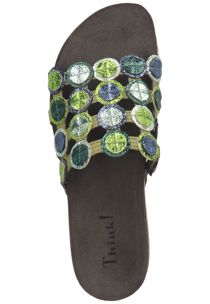 Think! Pantoletten Glattleder Apfel