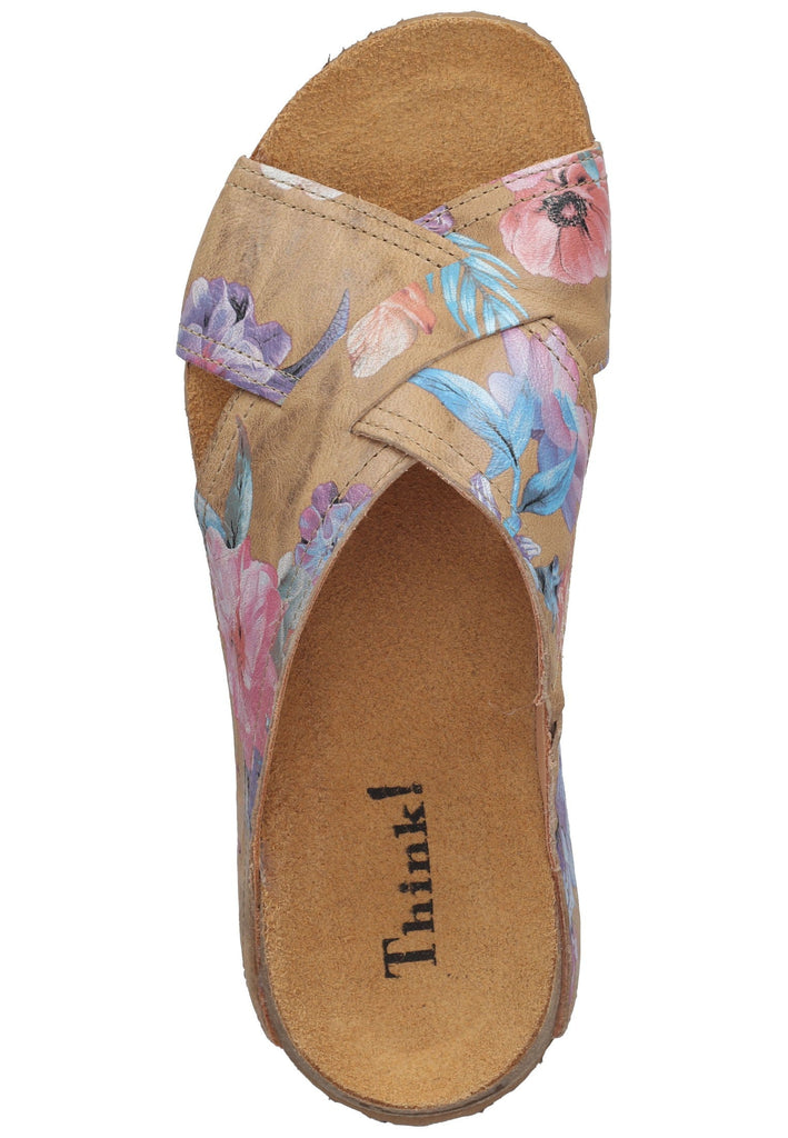 Think! Pantoletten Glattleder Beige