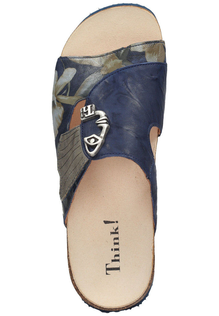 Think! Pantoletten Glattleder Braun