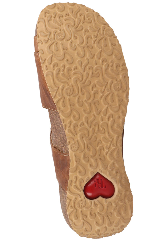 Think! Pantoletten Glattleder Braun