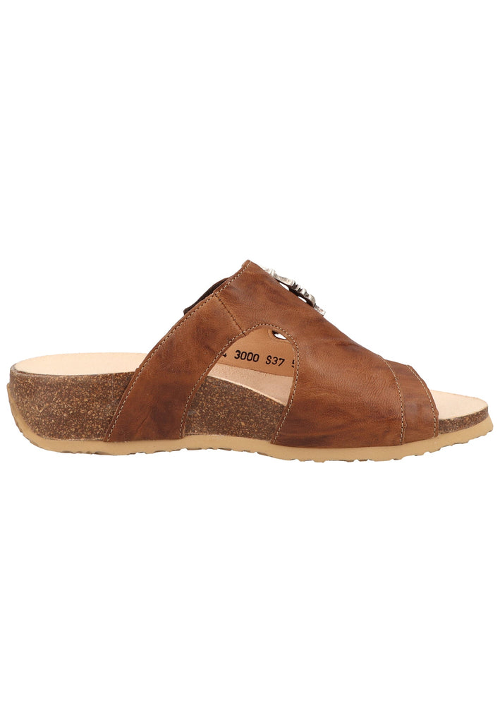 Think! Pantoletten Glattleder Braun