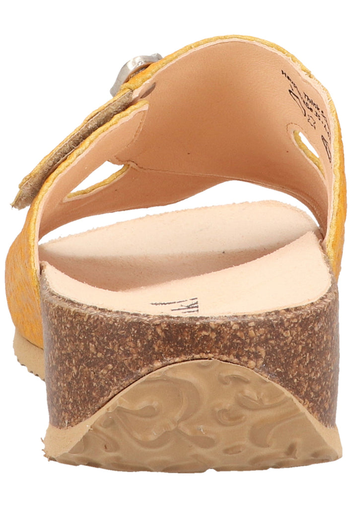 Think! Pantoletten Glattleder Gelb