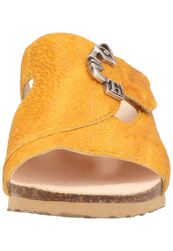 Think! Pantoletten Glattleder Gelb