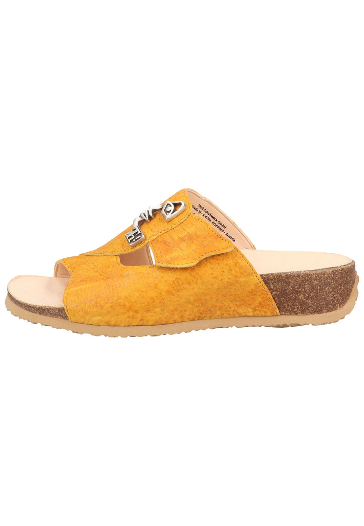 Think! Pantoletten Glattleder Gelb