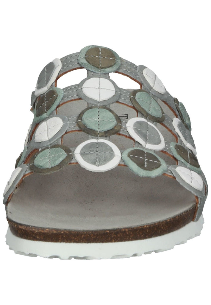 Think! Pantoletten Glattleder Grau