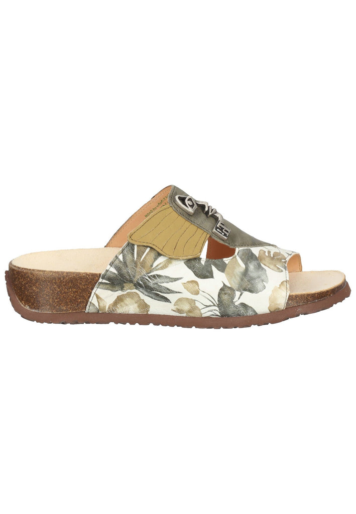 Think! Pantoletten Glattleder Grün