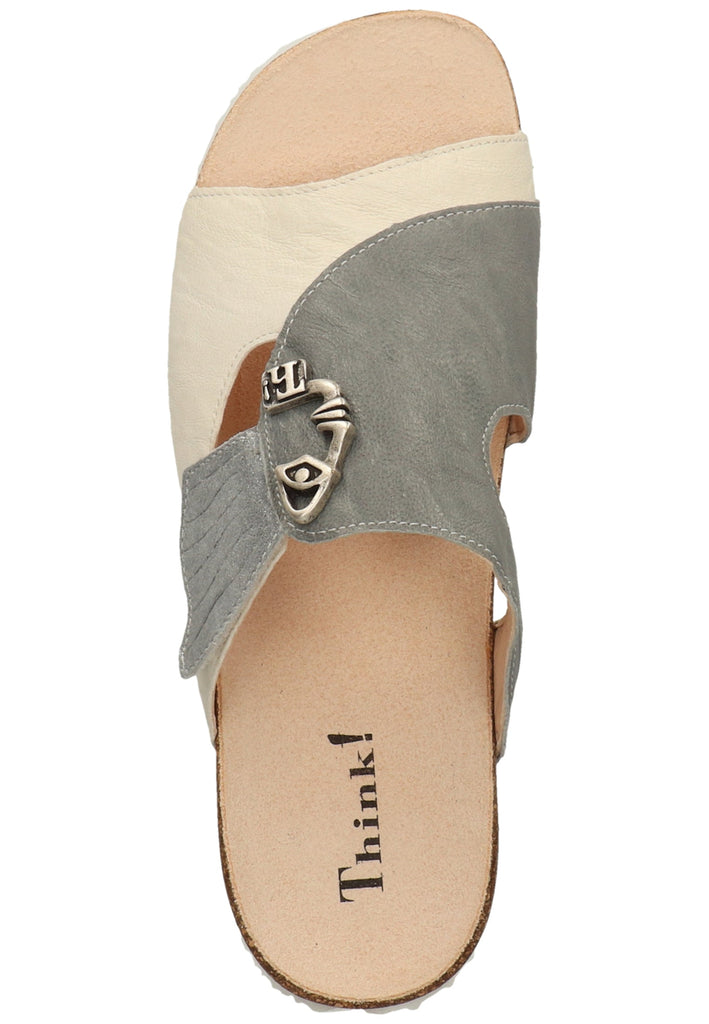 Think! Pantoletten Glattleder Ivory