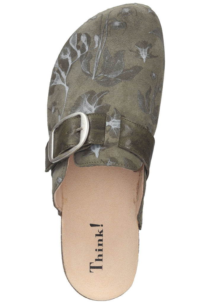 Think! Pantoletten Glattleder Jade