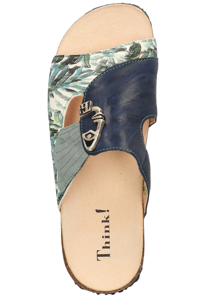 Think! Pantoletten Glattleder Jeans