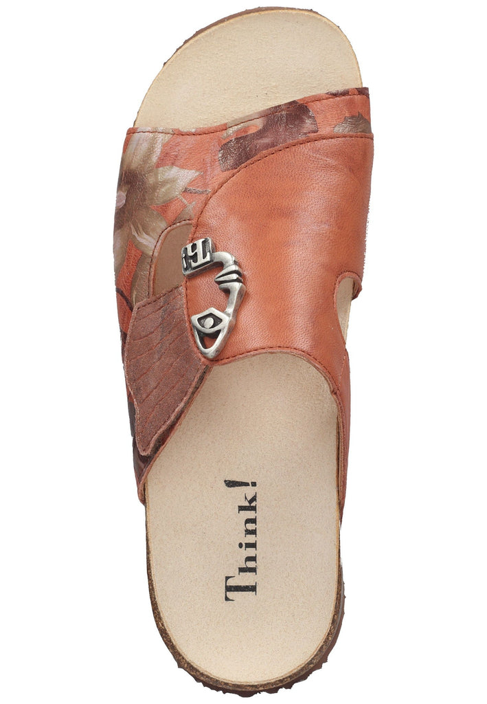 Think! Pantoletten Glattleder Mango