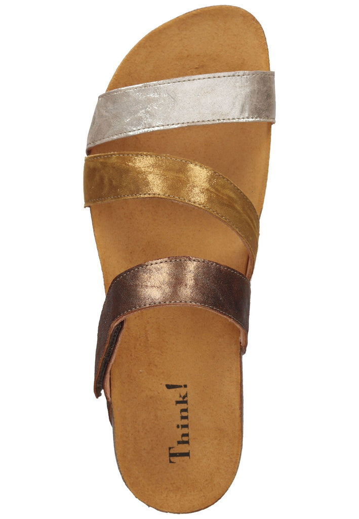 Think! Pantoletten Glattleder Mehrfarbig