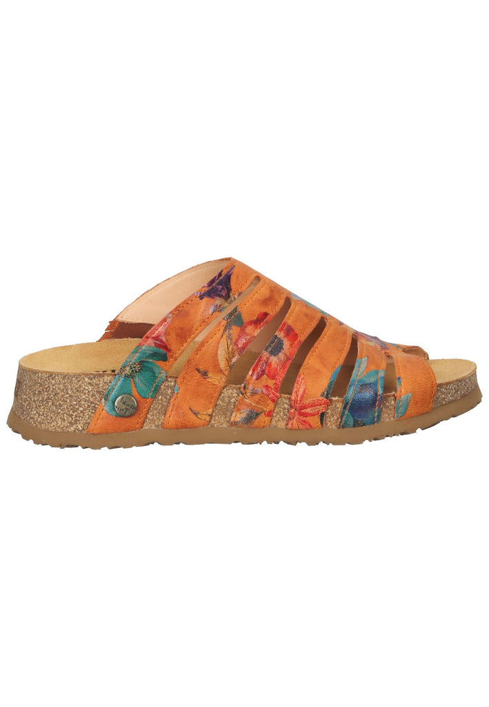 Think! Pantoletten Glattleder Orange