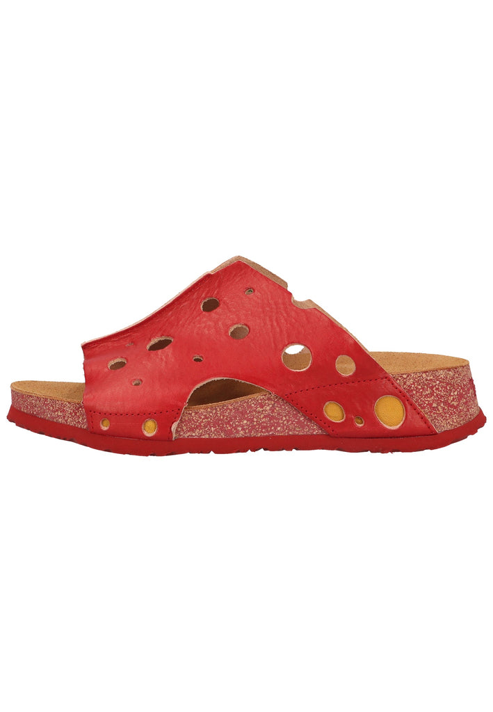 Think! Pantoletten Glattleder Rot