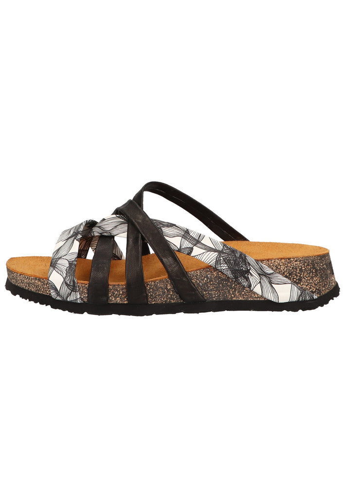 Think! Pantoletten Glattleder Schwarz