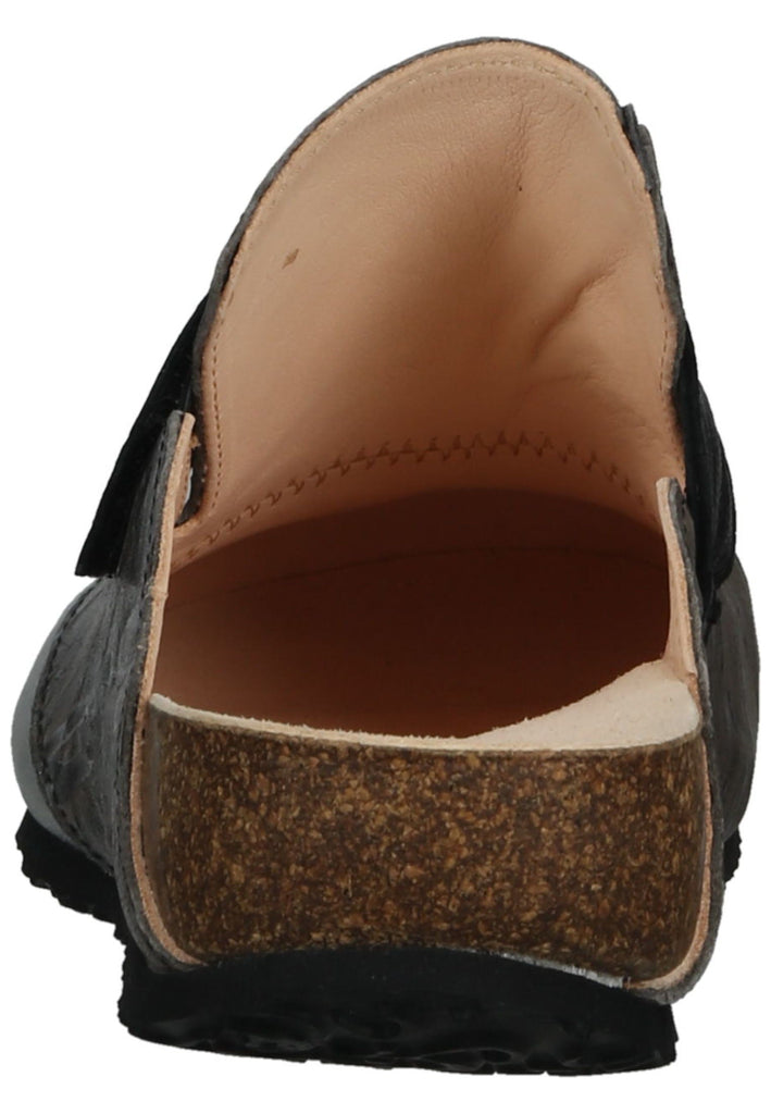 Think! Pantoletten Glattleder Schwarz Kombi