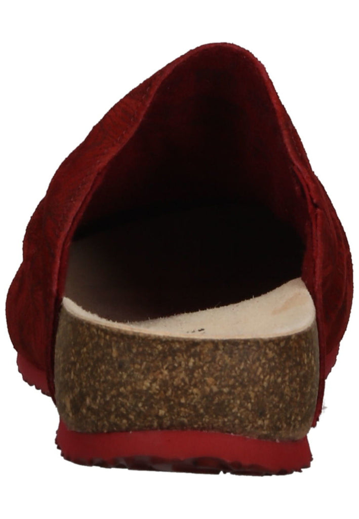 Think! Pantoletten Lammfell Rot