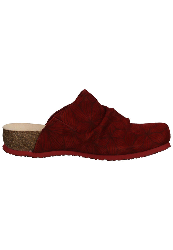 Think! Pantoletten Lammfell Rot