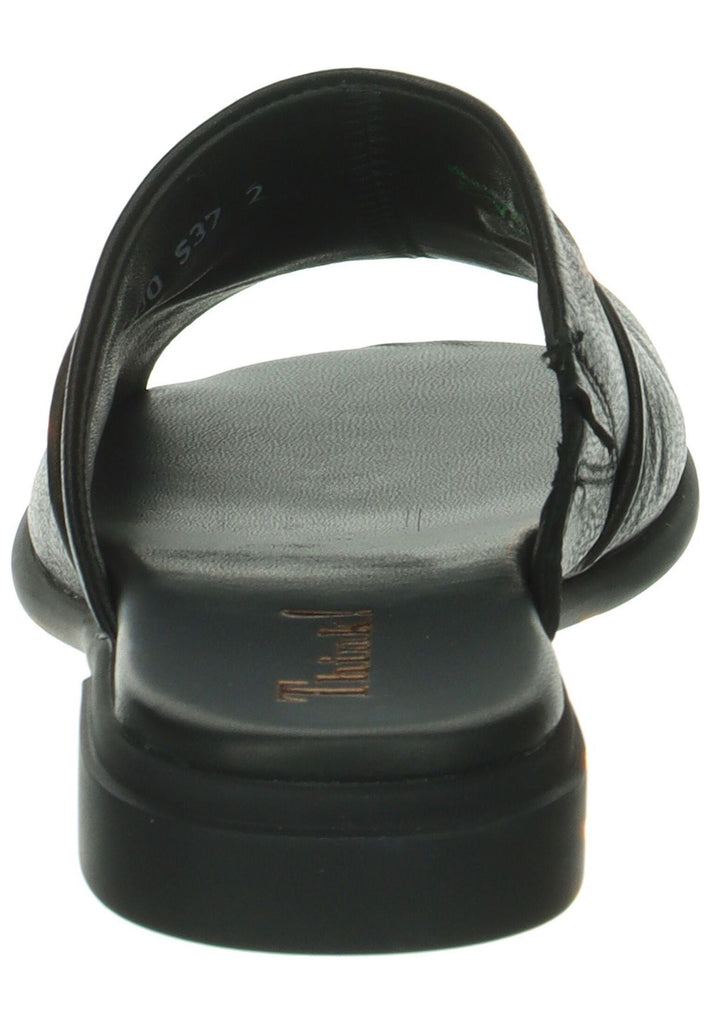 Think! Pantoletten Nappaleder Schwarz