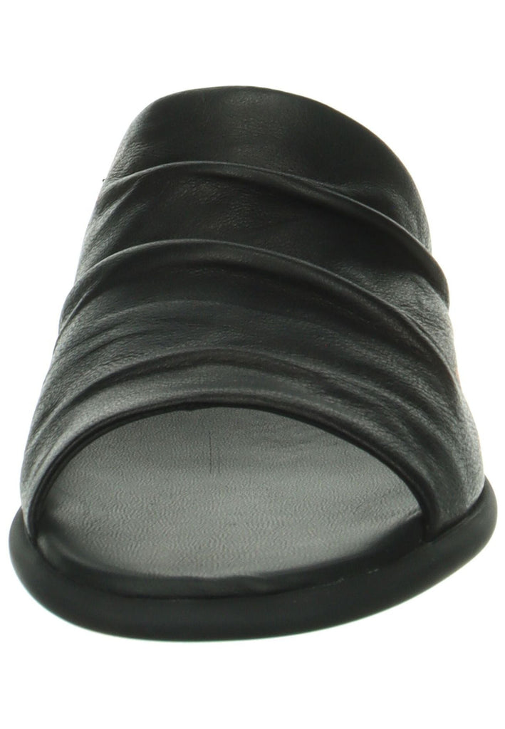 Think! Pantoletten Nappaleder Schwarz
