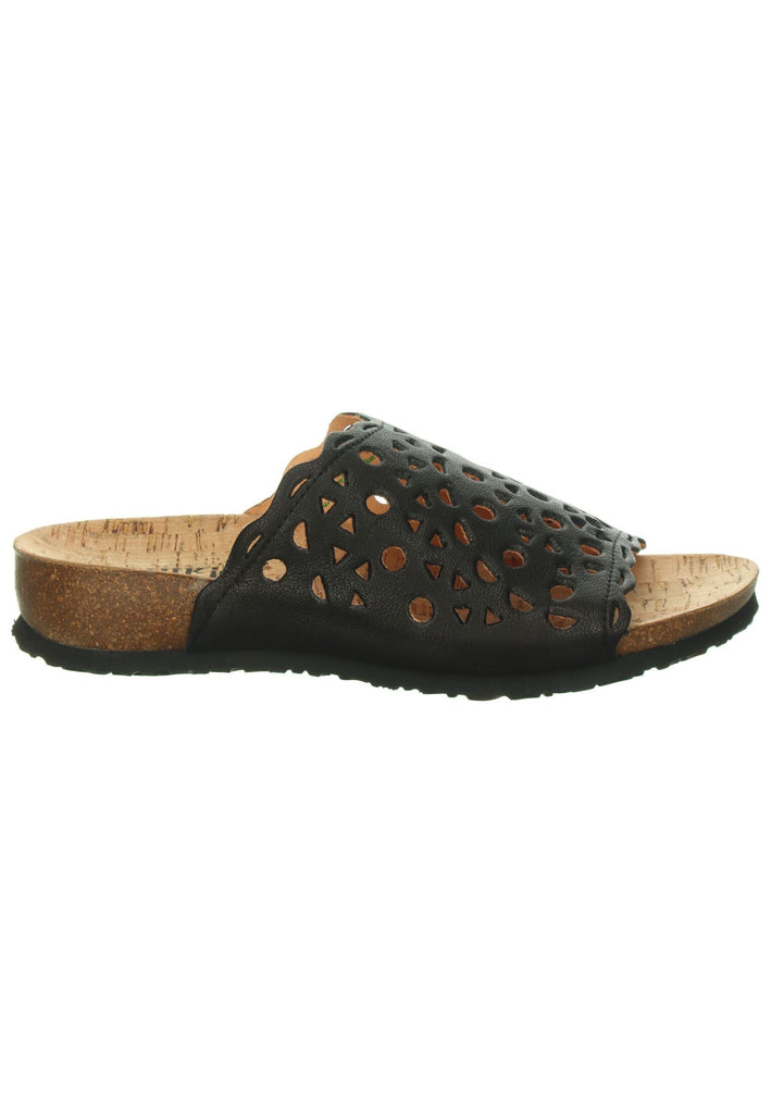 Think! Pantoletten Nappaleder Schwarz