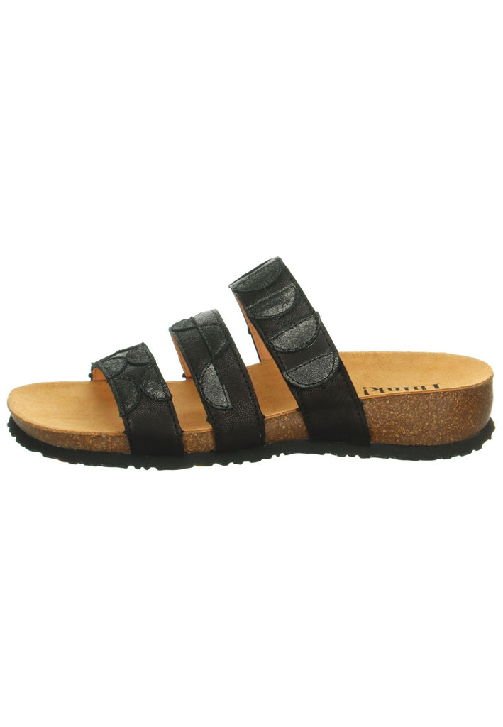 Pantoletten Think! Pantoletten Leder Schwarz Kombi