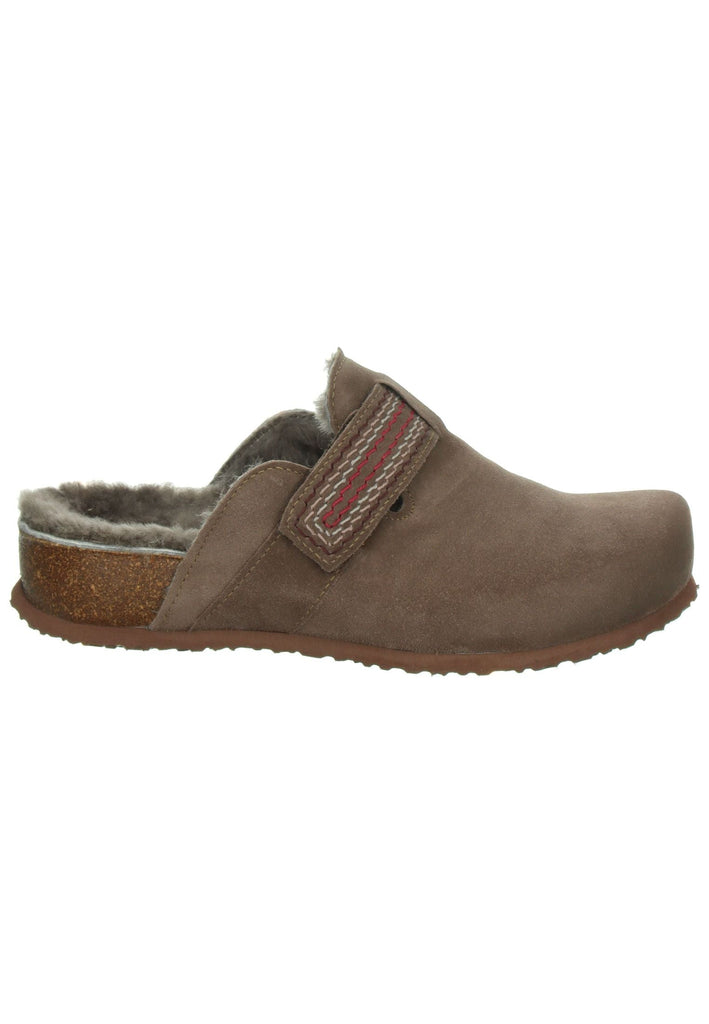 Think! Pantoletten Veloursleder Braun