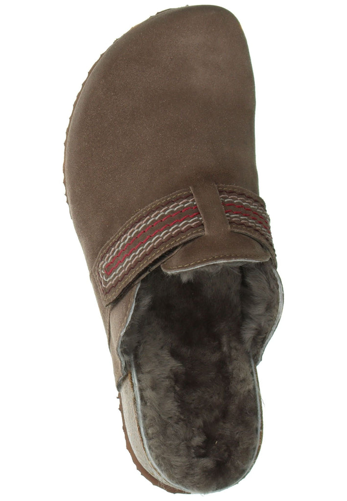 Think! Pantoletten Veloursleder Braun