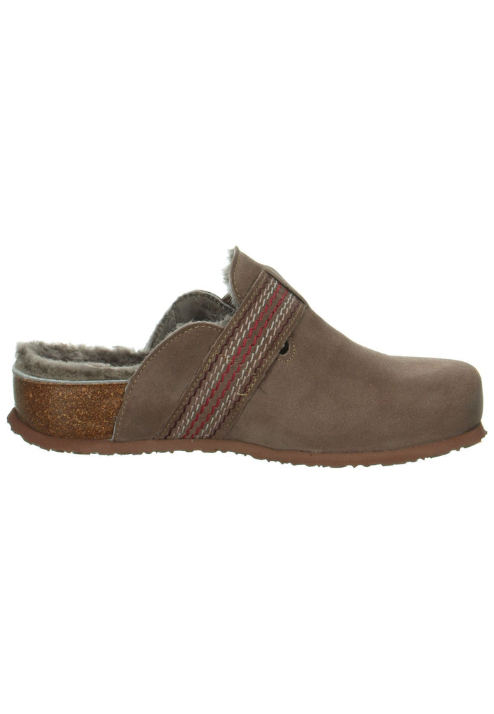 Think! Pantoletten Veloursleder Braun