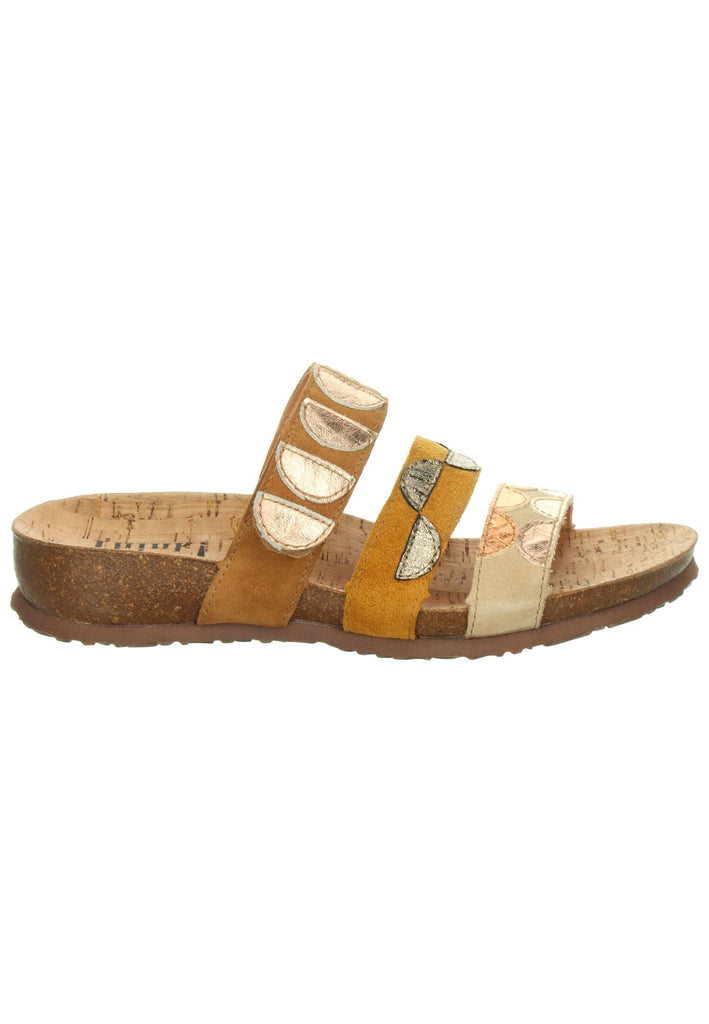 Think! Pantoletten Veloursleder Zimt