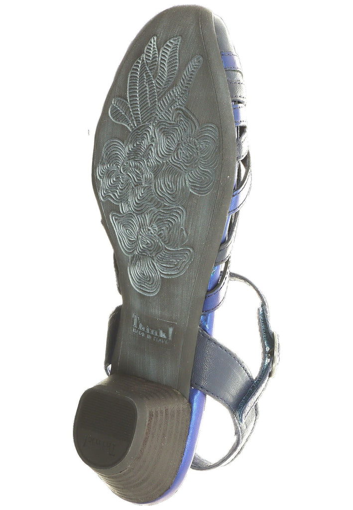 Think! Pumps Leder/Textil Navy/Schwarz