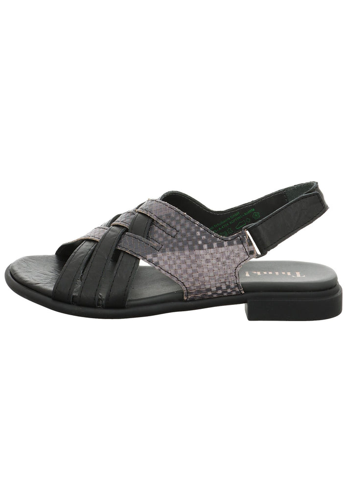Think! Sandalen Leder Schwarz Kombi