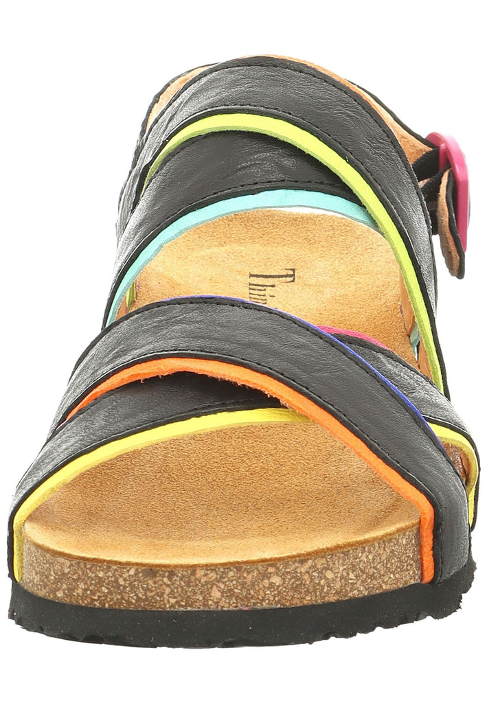 Think! Sandalen Leder Schwarz Kombi