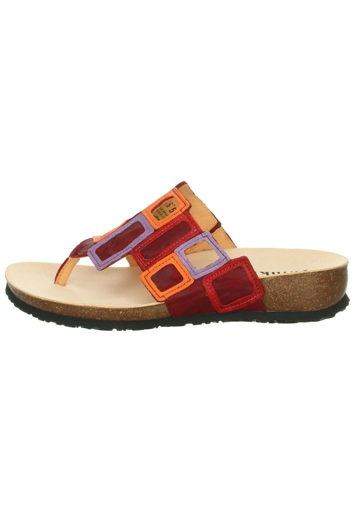 Sandalen Think! Zehensteg Nappaleder Rot/Pink