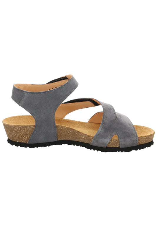 Think! Sandalen Veloursleder Mittelgrau