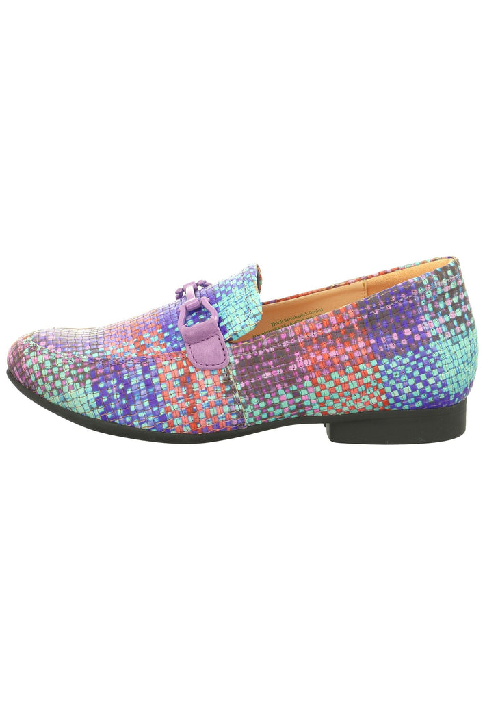 Think! Slipper Leder Blau/Multi