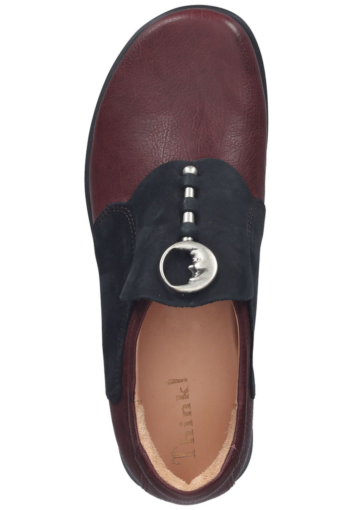 Think! Slipper Leder Rubinrot