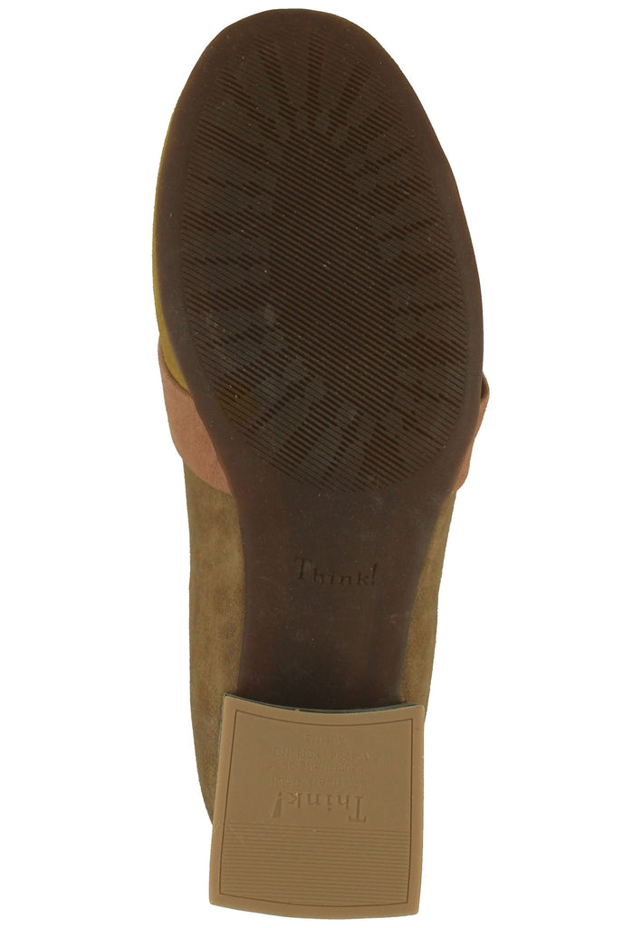 Think! Slipper Veloursleder Braun