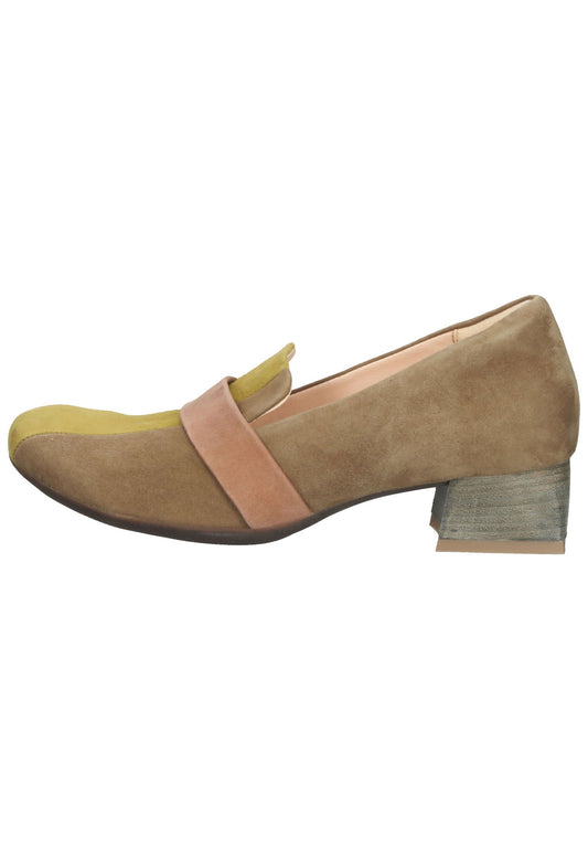 Think! Slipper Veloursleder Braun