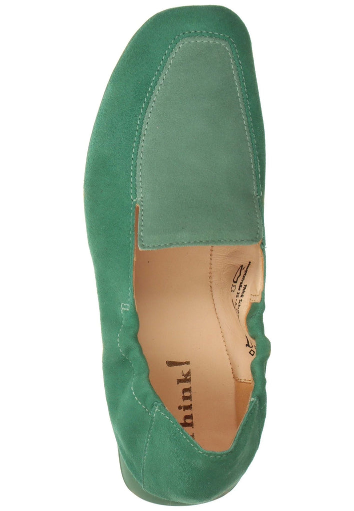 Think! Slipper Veloursleder Türkis