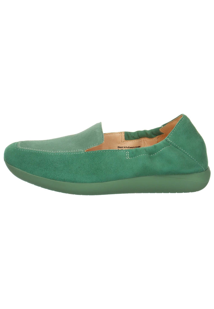 Think! Slipper Veloursleder Türkis