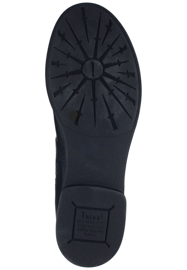 Think! Stiefelette Glattleder Schwarz